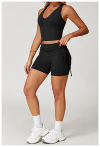 Ropa Deportiva para Mujer, Conjunto de Yoga y Fitness, Leggings de Spandex/Nylon con Bloques de Color, Cintura Elástica Transpirable, 2 Piezas - Product Image 5