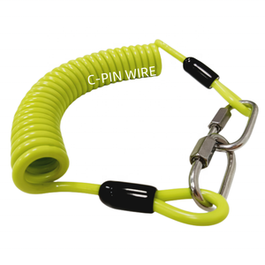 Cordón de herramienta de bobina de plástico para caña de pescar, herramienta retráctil, cordón de seguridad con mosquetón Doble - Product Image 2