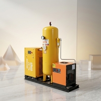 Compresseur d'air à vis stationnaire monté sur châssis Jinjing, moteur PLC, alimentation CA, haute pression 30-40 bars, booster pour le soufflage de bouteilles PET