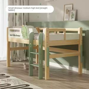 <span class=keywords><strong>Lit</strong></span> multifonctionnel pour enfants Animal amusant Petite taille en bois massif <span class=keywords><strong>mi</strong></span>-<span class=keywords><strong>hauteur</strong></span> Armoire combinée de rangement pour chambre à coucher - Product Image 6