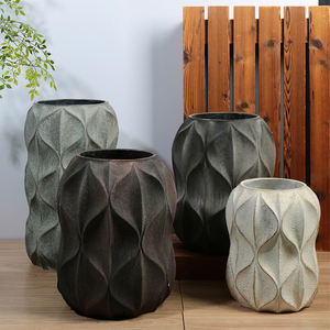 लिविंग रूम आधुनिक सजावट बेलनाकार आकार रैमबस डिजाइन आधुनिक थोक मैग्नीशियम पोसिलिन फूल के वेस - Product Image 1