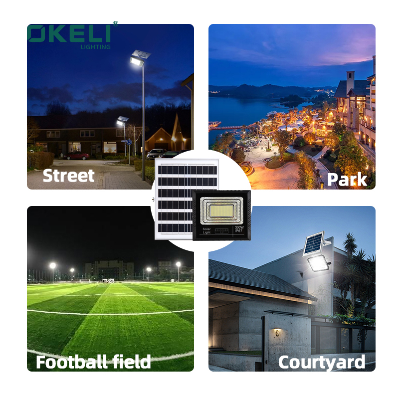 solar led flood light factory high quality waterproof aluminum for garden for stadium 2000w