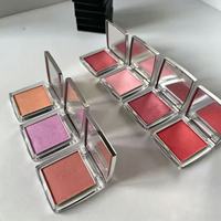 Palet Blush Warna Tunggal Bentuk Kotak Isi Ulang Bedak Blush Natural Matte Rias Wajah