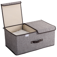 Boîte de rangement pliable en tissu moderne pour l'organisation de la maison, bac de rangement pratique et élégant