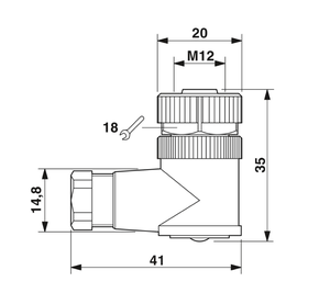 Connecteur femelle droit M12 SACC-M12FR-5CON-PG7-M 5 broches avec presse-étoupe PG7, fiche circulaire industrielle pour câblage de capteurs d'automatisation - Product Image 4