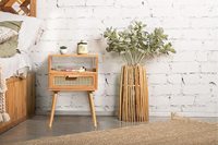 Combohome Table de chevet en bambou Table de chevet moderne Table basse d'appoint pour salon chambre