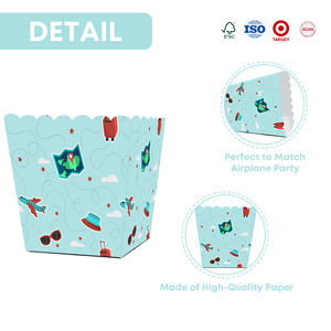 Scatola <span class=keywords><strong>per</strong></span> Snack a Tema Aeroplano Xieli <span class=keywords><strong>per</strong></span> Feste <span class=keywords><strong>di</strong></span> <span class=keywords><strong>Compleanno</strong></span>, Contenitore in Carta <span class=keywords><strong>per</strong></span> Snack - Product Image 4