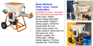 Fabrik direkt Verkauf BR-New5 3000W elektrischen Kitt Mörtel Zement beschichtung mischer