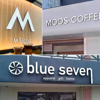 Pabrik Sumber Karakter Bercahaya Mini yang Dapat Disesuaikan untuk Toko Dalam Ruangan, Studio, Logo, Huruf Akrilik Stainless Steel yang Dipersonalisasi