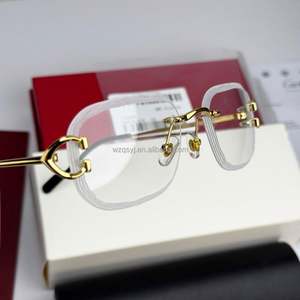 Gafas de Sol de Diseño 2026 para Hombre y Mujer, Modernas, con Corte de Diamante, sin Montura, con Etiqueta de Moda y Recibo, Gafas con Caja - Product Image 5