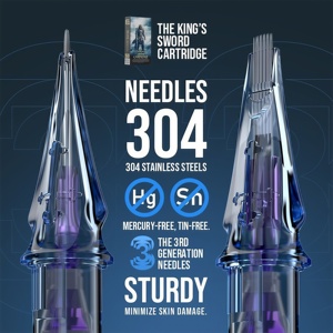 Agujas de Tatuaje Desechables AIMOOSI King's <span class=keywords><strong>Sword</strong></span> Precision 1211M1, Cartuchos Planos Magnum Compatibles con Todas las Máquinas de Tatuar - Product Image 5