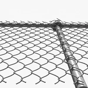 سياج رياضي للحدائق والسجون وملاعب التنس بطول 6 أقدام و8 أقدام شبكة من الصلب المجلفن حجم السياج الواقي المزارع الشمسية