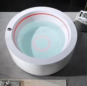 Round shape 2 spa whirlpool bathtubs bathroom hot melt glass pool ocean wave pool jacuzzier bathtub japanese hot hat