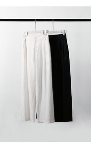 Pantaloni da donna per l'autunno nuovo stile coreano pantaloni larghi a <span class=keywords><strong>vita</strong></span> <span class=keywords><strong>alta</strong></span> dritti drappeggi lunghi fino al pavimento da donna - Product Image 2