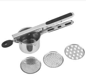 Good Quality Hand Press Potato Masher Lemon Lime Squeezer Baby Food Fruit Strainer Stainless Steel ricer potato press