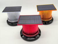 Feu de signalisation solaire 20 LED, 4 modes, stroboscopique rotatif, clignotant lent, lampe balise, fixation magnétique ou à vis, visibilité 1000 m