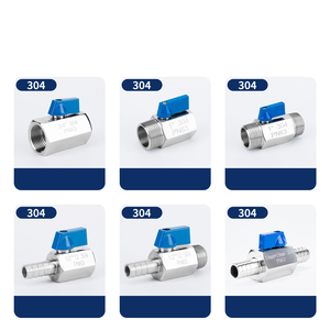 Alahot 304 Stainless Steel Floating <strong>Ball</strong> <strong>Valve</strong> <strong>Mini</strong> Double Thread High Pressure 4/6 Inch 1 Inch <strong>Valve</strong> - Product Image 4