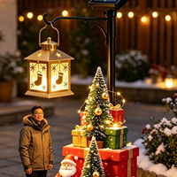 Lanterne solaire de Noël de 2 m, décorative, en forme de Père Noël ou de pingouin, pour l'extérieur, jardin, statue de fête pour parc, centre commercial, exposition