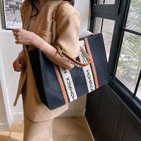 Sac fourre-tout en feutre pour femme, grande capacité, color block, tendance, livraison rapide, sac à bandoulière de luxe, vente chaude