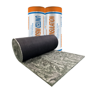 Couverture en <span class=keywords><strong>laine</strong></span> <span class=keywords><strong>de</strong></span> <span class=keywords><strong>verre</strong></span> noire, isolation acoustique et thermique pour système CVC - Product Image 1