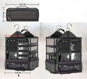 Organisateur de sacs à main suspendu personnalisé pour porte, avec 3 étagères murales en tissu pour rangement de petits objets - Product Image 1
