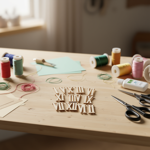 Numeri Romani in Legno 4cm 20pz Decorazione Artigianale - Product Image 3