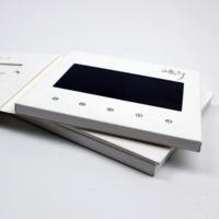 Tout nouveau gaufrage papier blanc lecteur publicitaire lcd livret cartes cadeaux d'affaires machine vidéo brochure carte livre d'images
