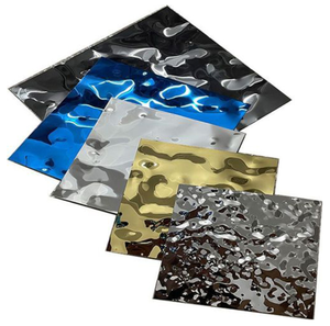 Gợn sóng mô hình tấm thép không gỉ trong gương kết thúc đầy màu sắc tăng Titan & Titan Champagne nhiều màu sắc có sẵn - Product Image 1