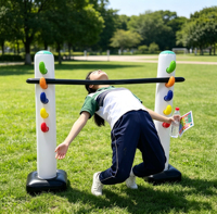 Jeu de Limbo Gonflable pour Adolescents 62 pouces en PVC Écologique Réutilisable pour Fêtes Luau en Extérieur, Jardin, Activité d'Anniversaire Hawaïenne Estivale