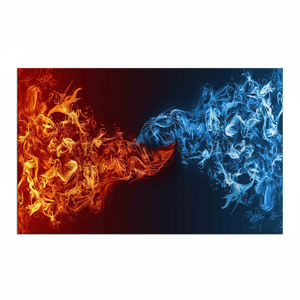 Elegant Fire and Ice Abstract Glass Wall Art: Modern Printed Canvas,<b>WRAPPED</b> CANVAS - Product Image 2