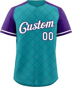 Kit de fútbol antiolor Jersey 90s Hip Hop botón abajo camisetas deportivas personalizado cosido nombre Número para hombres mujeres jóvenes - Product Image 6