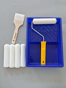 Professional 7 Inch <b>Paint</b> Roller <b>Set</b> with Tray High Density Foam Roller Sleeves and <b>Paint</b> Brush for Wall Painting DIY Home Decor - Product Image 2