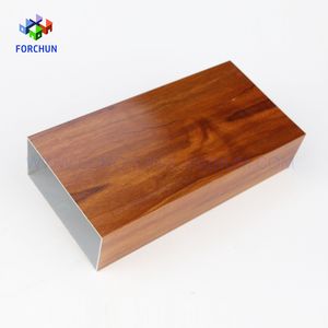 Tubos de Aluminio Color Madera, Perfiles de Aluminio Extruido, Tubo Rectangular de Aluminio con Acabado de Madera Personalizado - Product Image 5