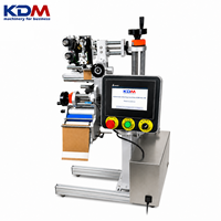 Machine d'étiquetage automatique de surface supérieure KDM-AL140 pour barquettes alimentaires, boîtes cosmétiques, contenants en plastique et sachets