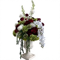 Boule de fleurs artificielles personnalisée PPS, orchidée, arrangement floral pour la décoration de table de mariage ou d'événement