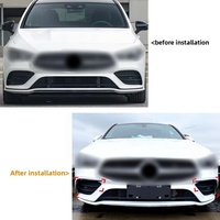 Autocollant de garniture extérieure pour aérateur avant en ABS noir brillant et motif carbone pour Mercedes CLA C118 X118 2021+
