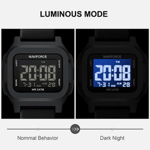 นาฬิกาข้อมือผู้ชาย NAVIFORCE 7137 คุณภาพสูง ดีไซน์สปอร์ต หน้าจอ LCD กันน้ำ 50 เมตร พร้อมฟังก์ชั่นนาฬิกาปลุก จับเวลา ไฟแบ็คไลท์ ตัวเรือนทรงเหลี่ยม ดีไซน์โดดเด่น - Product Image 2
