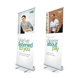 Factory custom sublimation handheld broad base roll up selling flex banners stand pvc advertising roll up