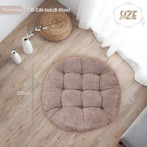 مقعد وسادة الزخرفية بلون وسادة أرضية للأطفال مبطن جولة وسادة تأمل مربع وسادة مقعد - Product Image 6