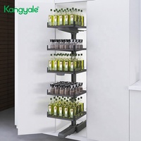 Nouveaux produits d'accessoires de cuisine : Organisateur de placard coulissant, étagère de rangement intelligente et élégante pour garde-manger, unité de garde-manger haute intelligente avec panier