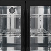 Réfrigérateur de bar extérieur à double porte 208L avec porte en verre Low-E, réfrigérateur à boissons pour barbecue en plein air et cuisine extérieure