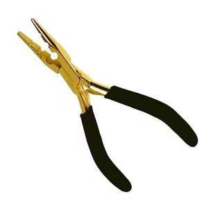 Durable Stainless Steel Tape Sealing Pliers Tool Non Slip Grip Gold Color Finish Tool Professional Hair <b>Extension</b> & <b>Beading</b> Tool - Product Image 4