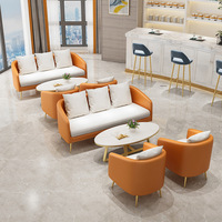 Canapé en cuir PU, Design personnalisé, pour Restaurant/café/librairie, stand, meubles commerciaux, ensemble, chaise