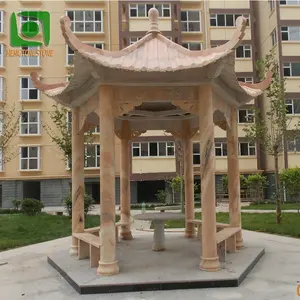 Mármore gazebo escultura estilo chinês ao ar livre pagode