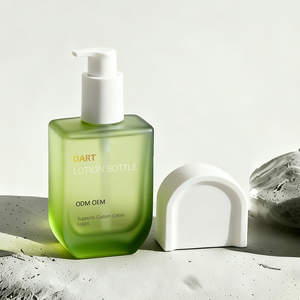 Ensemble d'emballages cosmétiques monolithiques : Bouteille de lotion en verre de luxe à capuchon arche, flacon pompe, ensemble cosmétique à paroi épaisse, vente en gros, logo personnalisé - Product Image 6