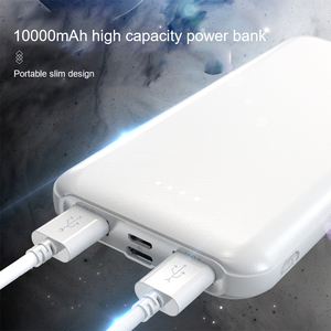 Al aire libre ABS duradero Powerbank ligero Ultra delgado USB c <span class=keywords><strong>de</strong></span> polímero Li-polímero 10000mAh capacidad <span class=keywords><strong>Banco</strong></span> <span class=keywords><strong>de</strong></span> la energía - Product Image 2