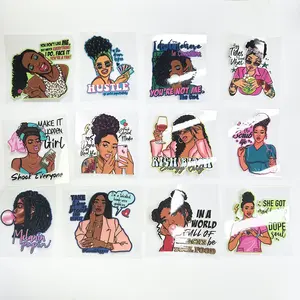 African American Beautiful Career Themed <span class=keywords><strong>UV</strong></span> DTF Transfers Stickers Calcomanías para Libbey Cold Cups Mugs Tumbler Impermeable DIY Craft - Product Image 3