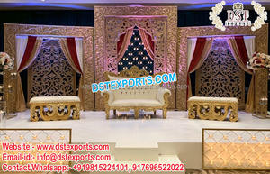Escenario de boda tradicional de Radha Krishna, decoración de escenario de boda india, para escenario - Product Image 2