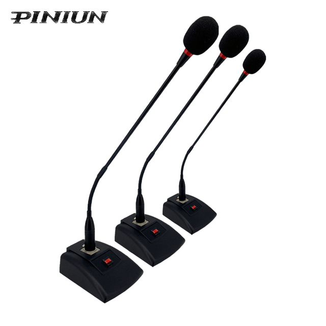 Gooseneck Microphone for PA System Conference Room Desktop Condenser Mic Metal Wired Dynamic Microphones