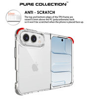 Étui de protection transparent pliable en TPU+PC, coque anti-chute 3 en 1 pour iPhone 18 Fold 18 Ultra Dou